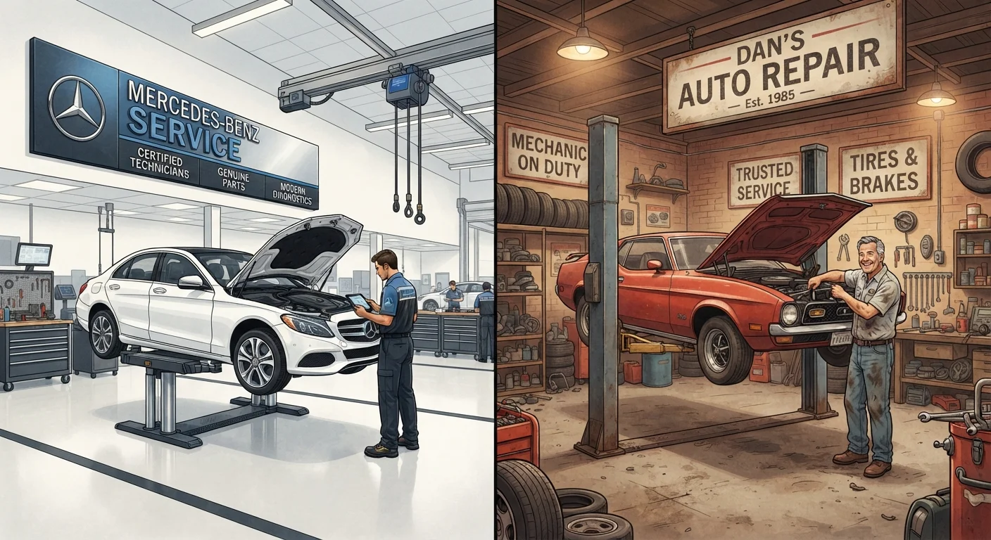 Dealer Service Centers vs. Independent Mechanics: Weighing the Trade-offs